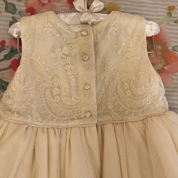BNWT - Ralph Lauren Girls Cream Formal Baptism/Christening/Holiday Dress - Picture 5 of 9